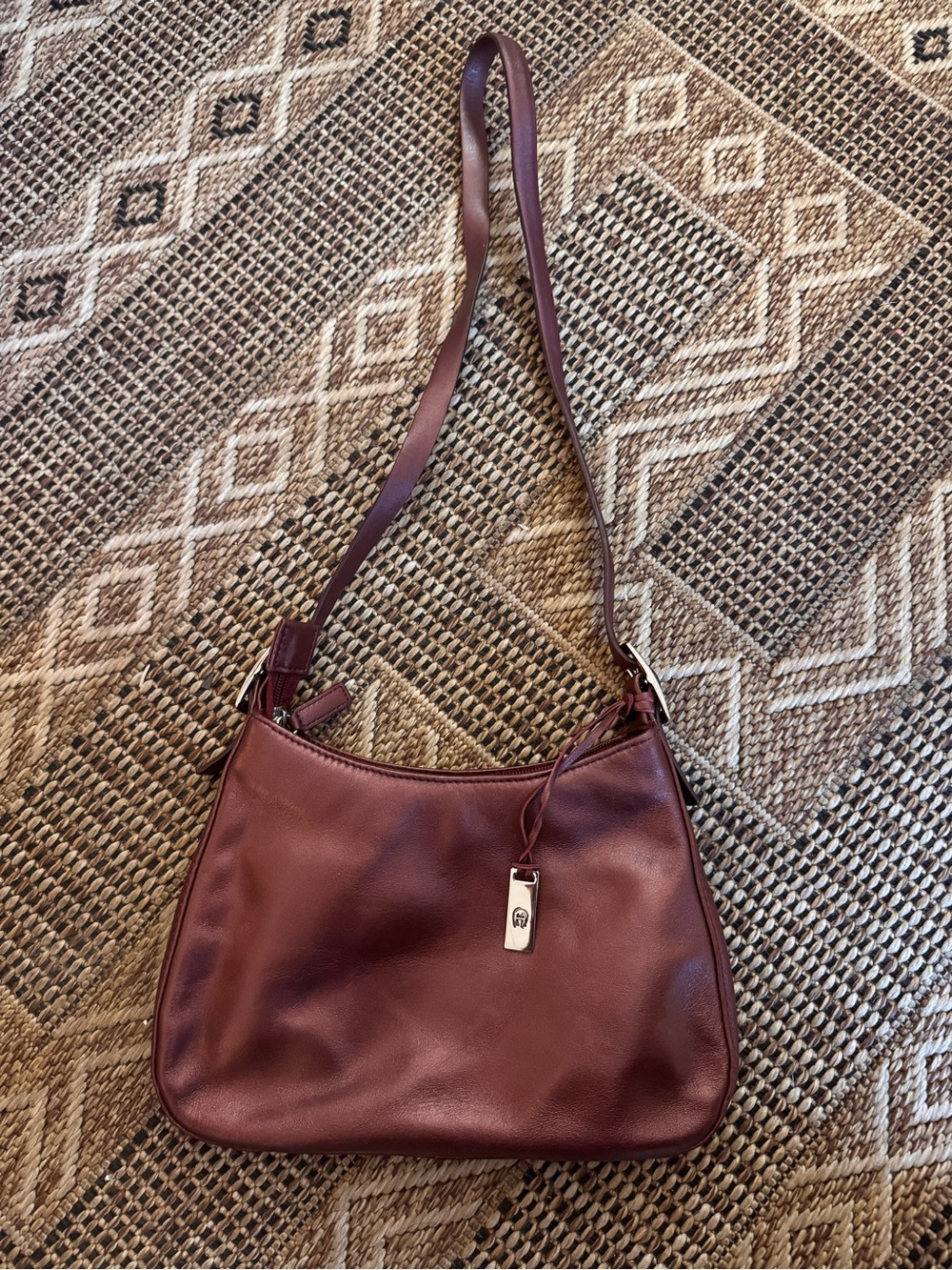 Vintage Etienne Aigner Oxblood Leather Shoulder Bag
